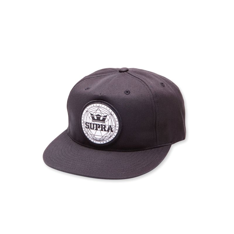 Supra Geo Patch Slider Hüte - Schwarz RON78558